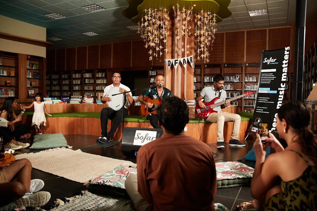 Didier Clarel performing at Sofar Mauritius