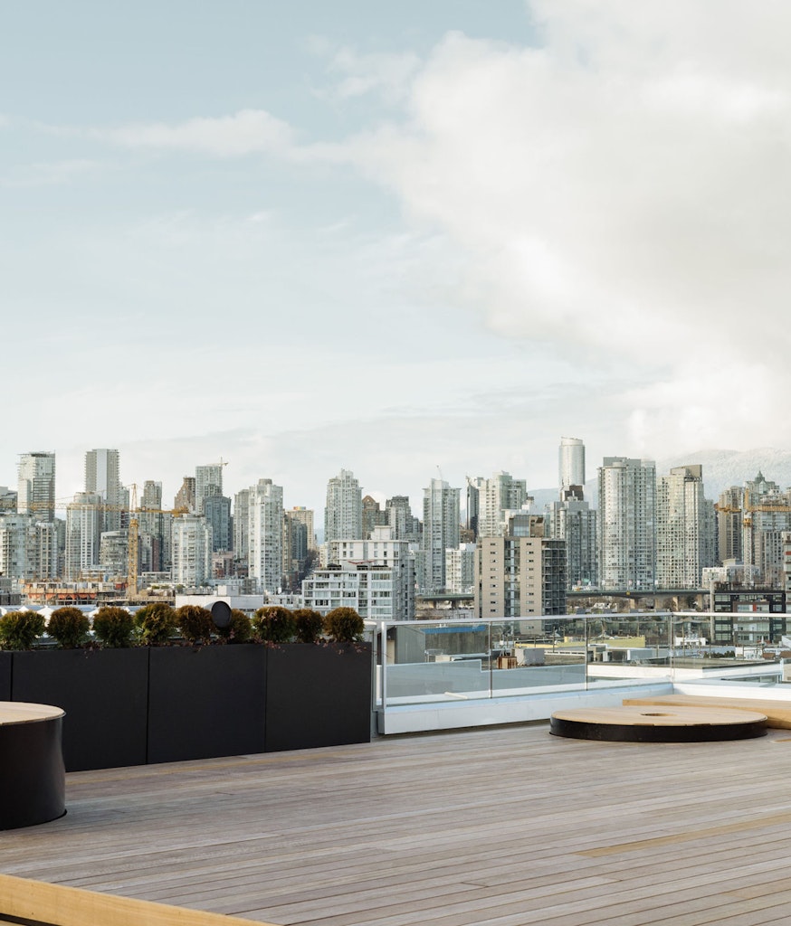 The rooftop patio at Pavilion in Vancouver, BC.