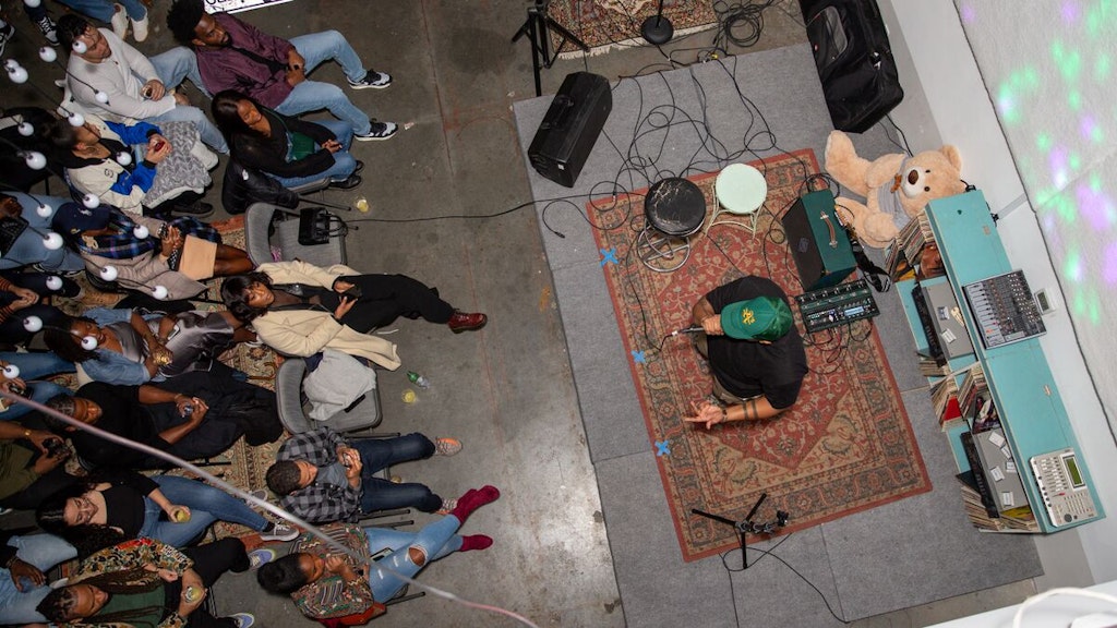 Anwvr performs at Eckington Hall in Washington, D.C., photographed by Van Strother for Sofar Sounds